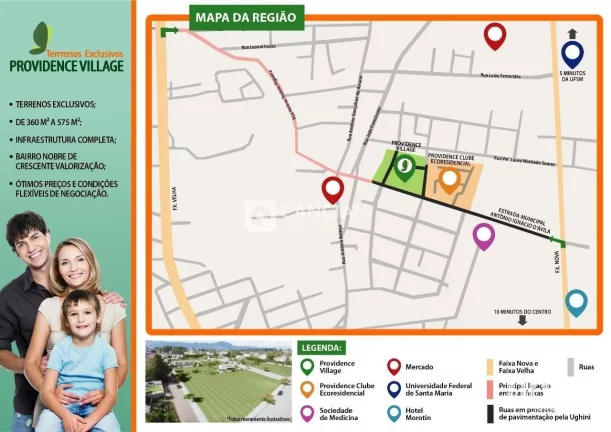 Imagem Terrenos a venda em loteamento diferenciado no Bairro São José em Santa Maria