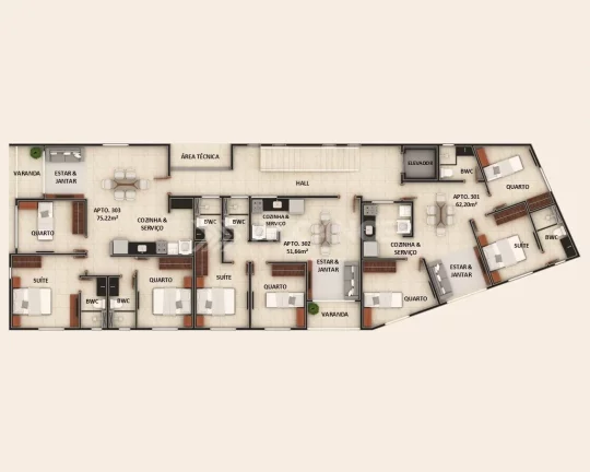 Imagem Apto - 2 Quartos - 1 Suíte - 91 m² - Bessa, João Pessoa/PB