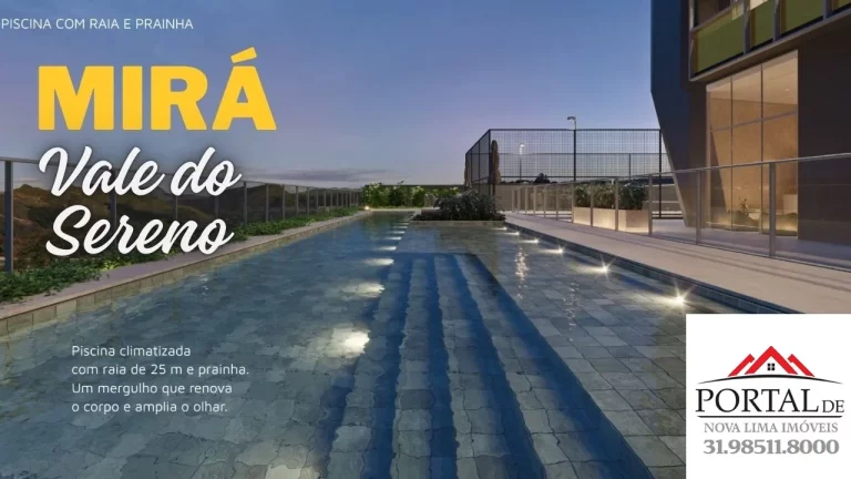Lançamento de apartamentos com 1 ou 2 suítes no Vale do Sereno em Nova Lima