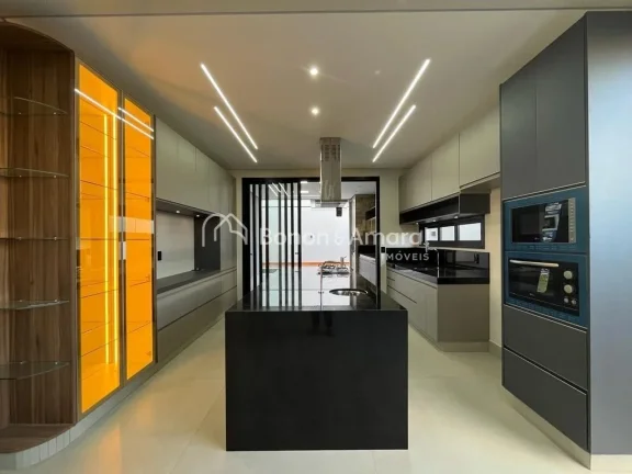 Imagem Excelente casa térrea nova com 3 suítes, totalmente integrada e planejada no Condomínio Glarus, S...