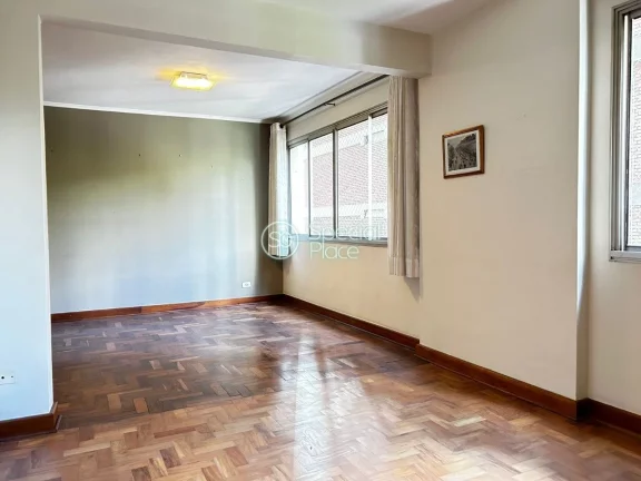 Imagem Ótimo apartamento com 109m² em Moema Pássaros Living amplo com janelões, o terceiro dormitório ...
