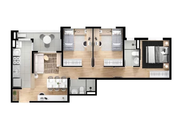 Imagem Apartamento com 2 dormitórios à venda, 53 m² por R$ 546.200,00 - Centro - Mogi das Cruzes/SP