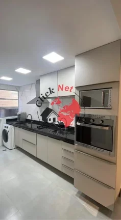 Imagem Apartamento 72m2 , Garden Semi-Mobiliado 1 dorms ,quintal , 1 vaga ,500 metros da praia, Boqueirão, Praia Grande