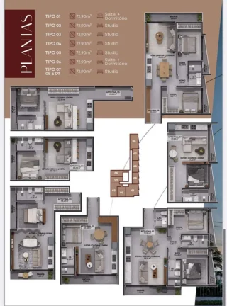 Imagem Apartamento Studio na quadra mar no Centro de Navegantes a venda com a Adriano Carpes Imóveis