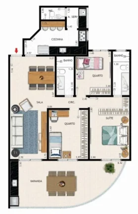 Imagem APARTAMENTO RESIDENCIAL em Rio de Janeiro - RJ, Recreio dos Bandeirantes