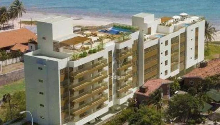 Imagem Apartamento semimobiliado com varanda/sacada a beira mar da Praia de Areia Dourada. -AP1580