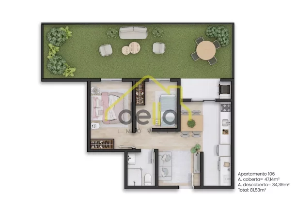 Imagem Home Club Localizado Apenas 11 Minutos A Pé do Terminal de Ônibus Pré lançamento no Bairro Itaum! * Torre única com 44 apartamentos e três opções de