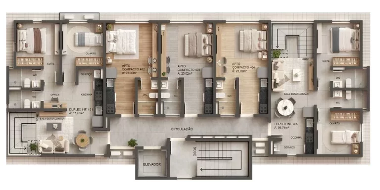 Imagem Studio à venda, 23 m² por R$ 217.000,00 - Intermares - Cabedelo/PB