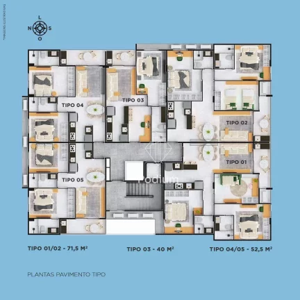 Imagem Apartamentos com varanda / sacada gourmet nas proximidades de padarias, supermercados, restaurantes no Bairro do Bessa - AP1679