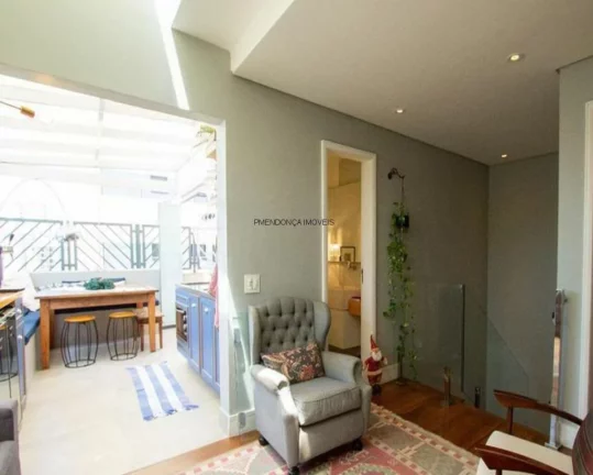 Imagem Cobertura Duplex bem localizada na . Piso inferior: Hall de entrada, living para 2 ambientes, 2 dorm...