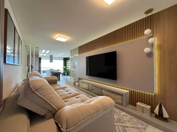 Imagem Apartamento mobiliado com 3 dormitórios e 2 vagas de garagem em Navegantes/SC