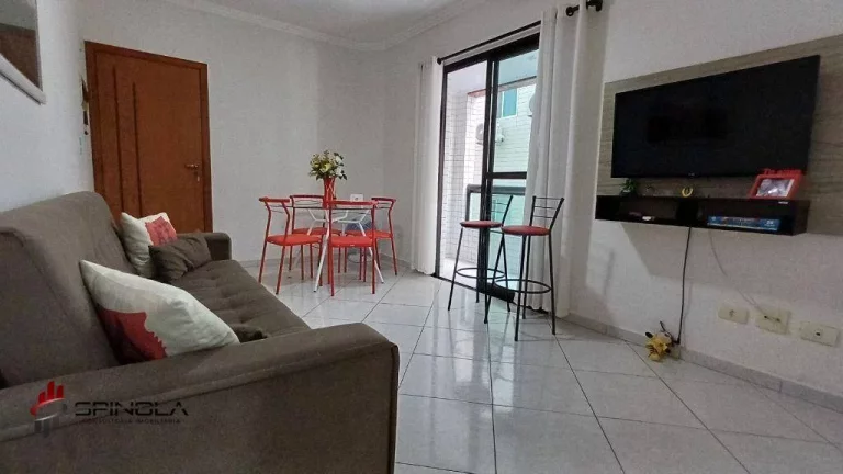 Imagem Apartamento com 1 dormitório à venda, 50 m² por R$ 310.000,00 - Vila Guilhermina - Praia Grande/SP