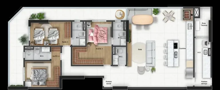 Imagem APARTAMENTO COM 198.59 m² - GUILHERMINA - PRAIA GRANDE SP