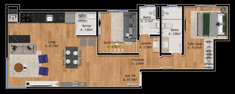 Imagem Apartamento com 2 Dormitorio(s) localizado(a) no bairro Floresta em Gramado / RIO GRANDE DO SUL Ref.:1440