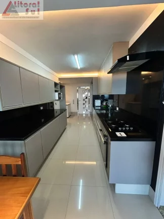 Imagem Venda de Espetacular Apartamento de Luxo com 4 Quartos na Aviação, Praia Grande-SP: 4 Suítes, 2 Salas, 4 Vagas, 194m².