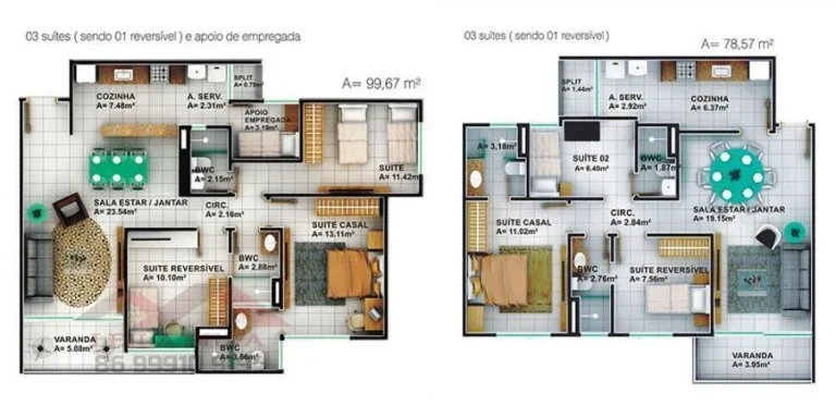 Imagem Apartamento 3 dormitórios para Venda, Horto, 3 suítes, 3 banheiros, 3 vagas