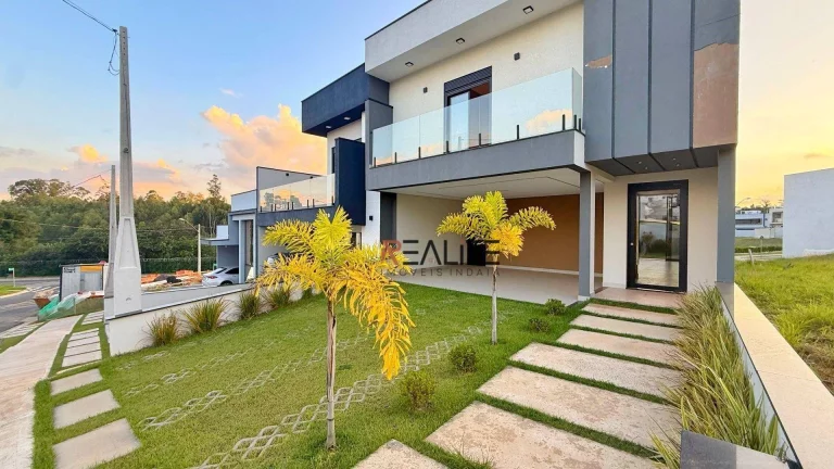 Imagem Sobrado com quintal e 3 suítes à venda, 164 m² por R$ 1.370.000 - Condomínio Park Gran Reserve - Indaiatuba/SP