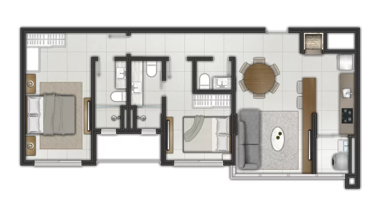 Imagem Apartamento à venda, com 2 quartos, 78,52m²