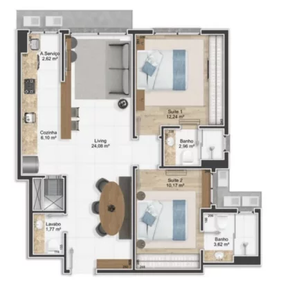 Imagem Giardino - Apartamento à venda no bairro Petrópolis - Porto Alegre/RS