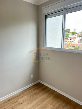 Imagem Apartamento com 39m², 2 dormitórios, sala 2 ambientes, sacada, cozinha, área de serviço. Cozinha...