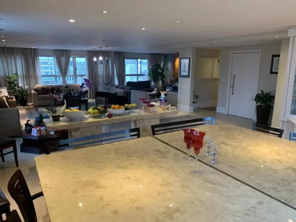 Imagem Apartamento de alto padrão no Jardim Europa, totalmente mobiliado, com 4 dormitórios sendo 4 suítes, sala de 75m² com 3 ambientes, 3 vagas.