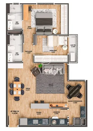 Imagem Apartamento com 2 quartos à Venda, Saguaçu - Joinville