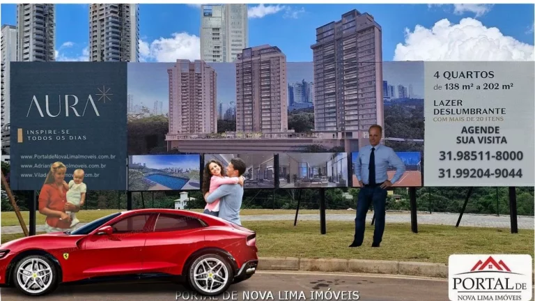 Melhor Lançamento Imobiliário no Vila da Serra - Apartamento Garden a venda com 294 m² - Torre A - Agende sua visita 31.98511-8000