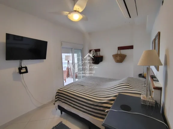 Imagem Aluguel de Apartamento Impecável na Vila Alzira, Guarujá-SP: 3 quartos, 3 suítes, 2 salas, 4 banheiros, 2 vagas, 149m².