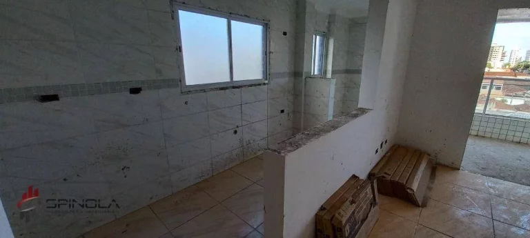 Imagem Apartamento com 2 dormitórios à venda, 62 m² por R$ 437.000,00 - Vila Guilhermina - Praia Grande/SP