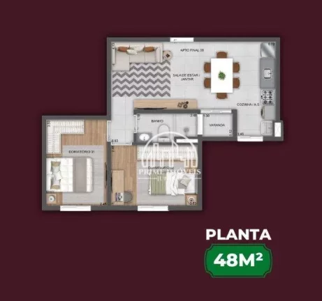 Imagem Apartamento com 2 dormitórios à venda, 49 m² por R$ 340.000,00 - Parque Carolina - Jundiaí/SP