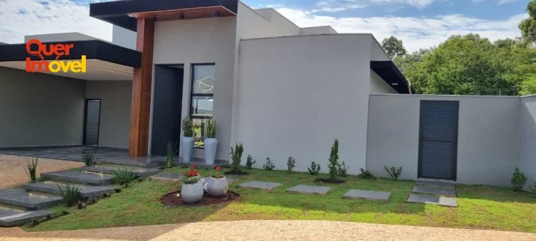 Imagem Casa de luxo em condomínio: 3 suítes, 4 vagas na cidade de Ribeirão Preto-SP, Jardim Valencia - 186m².