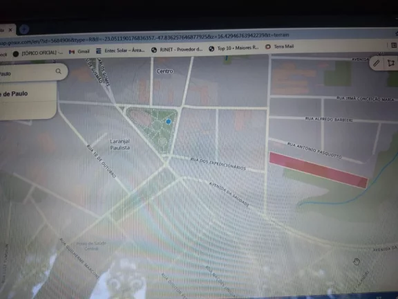 Excelente Área, na região central de Laranjal Paulista, com 5043 m², ótimo negócio para investi...