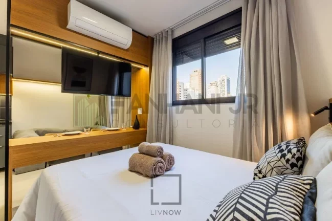 Imagem Apartamento para locação na Vila Olímpia, São Paulo-SP! 1 quarto, 1 suíte, 1 sala, 1 banheiro. Agende sua visita hoje!