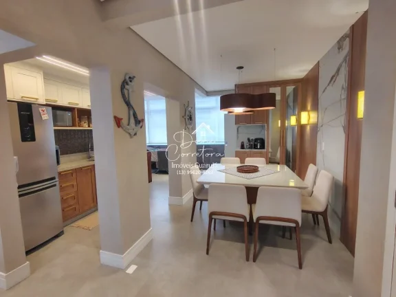 Imagem Imperdível apartamento à venda em Guarujá-SP, Pitangueiras: 3 quartos, 1 suíte, 2 salas, 3 banheiros, 1 vaga, 130m².