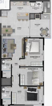 Imagem APARTAMENTO RESIDENCIAL em BALNEÁRIO RINCÃO - SC, cenrtro