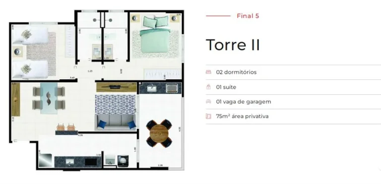Imagem APARTAMENTO COM 77.35 m² - CENTRO - MONGAGUA SP