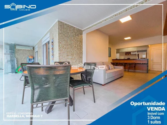 Imagem Apartamento à Venda Pé na Grama no Edifício Marbella na Riviera, com 3 dormitórios 1 suíte 90m² de área útil