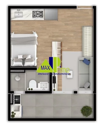 Imagem Imperdível Apartamento à Venda em São Paulo - Chácara Califórnia! 1 Quarto, 1 Sala, 1 Banheiro, 30,48 m².