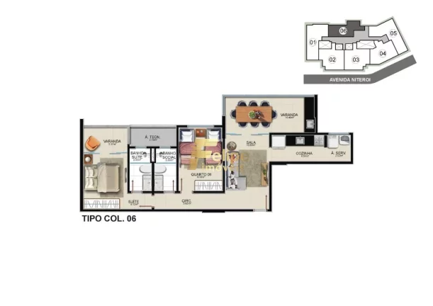 Imagem APARTAMENTO DE 2 QUARTOS E LAZER COMPLETO EM CONSTRUÇÃO NA PRAIA DA CERCA!
