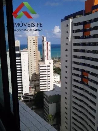 Imagem Flat de luxo para locação em Recife-PE, no bairro Setubal - 1 quarto, 1 suíte, 2 salas, 1 banheiro, 1 vaga, 30m².
