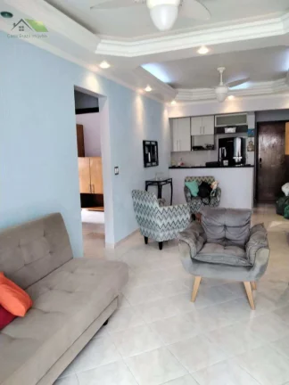 APARTAMENTO MOBILIADO Á VENDA, COM 2 QUARTOS, 84,00m2 - PÉ NA AREIA - VISTA PARA O MAR - PRAIA GRANDE/SP
