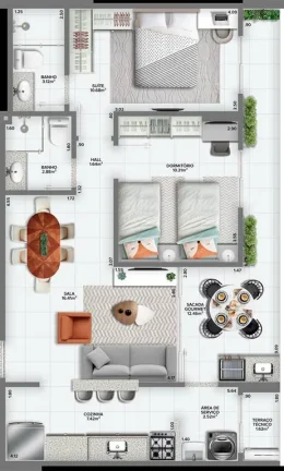 Imagem APARTAMENTO COM 121.45 m² - GUILHERMINA - PRAIA GRANDE SP