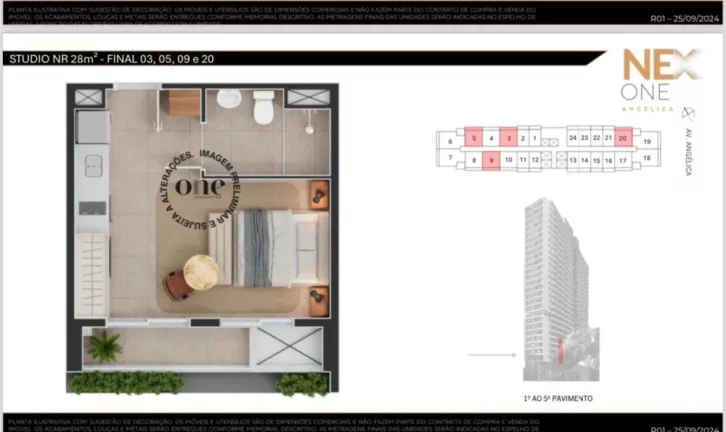 Imagem Apartamento com 1 Quarto à Venda, 22 m² em Santa Cecília - São Paulo
