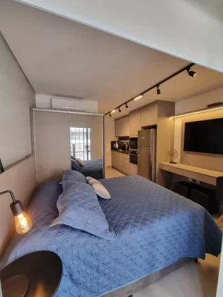 Imagem Imperdível - Apartamento para Venda ou Locação no Brooklin, São Paulo-SP: 1 quarto, 1 banheiro, 24m².