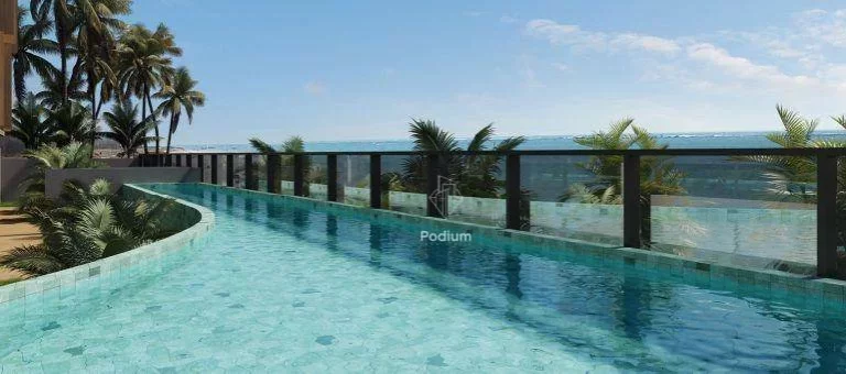 Imagem Cobertura Duplex pé na areia a beira mar da praia de Areia Dourada.–CO0141.
