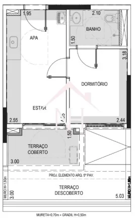 Imagem studio garden em Alto da Boa Vista 45m c/ dormitório, terraço coberto e descoberto, Piscinas, salão de jogos e festas, academia, lobby, espaço gourmet