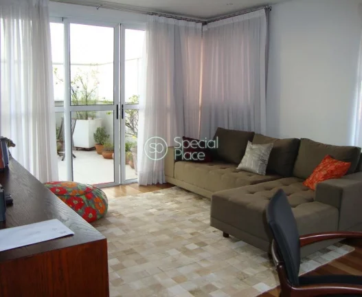 Imagem Cobertura duplex para locação na Vila Mariana com vista espetacular - Área: 320m² - Living para ...