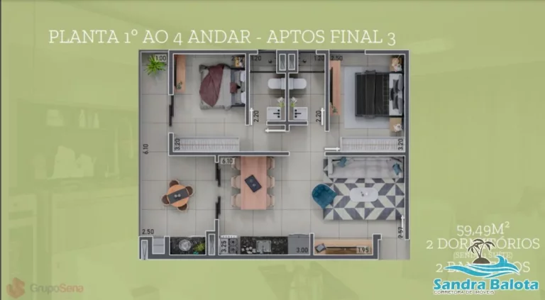 Imagem Apartamentos de 2 dormitórios no Itaguá