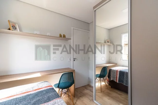 Imagem O Residencial Means do Campo oferece apartamentos de 58m² com 2 dormitórios, sendo 1 suíte, sala para 2 ambientes com varanda, cozinha ampla, 2 wc, ár