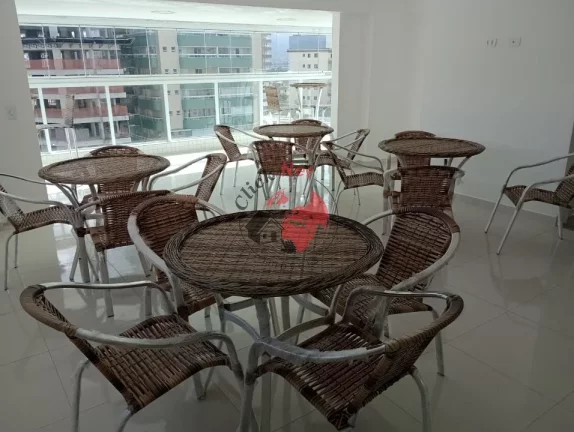 Imagem Apartamento 57m², 1 suíte, banheiro com box vidro), varanda gourmet , bairro Guilhermina, Praia grande